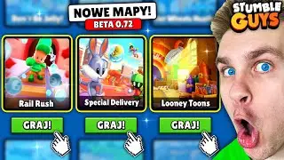 Testuję ⚠️ JEDYNY w POLSCE&hellip; 🇵🇱 NOWĄ WERSJĘ (BETA 0.72) i NOWE MAPY ‼️ (MEGA SZOK) ✅ w Stumble Guys 😱