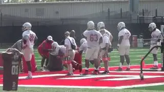 Larry Johnson and OSU Defensive Line Drills (8/4/14) - ELEVENWARRIORS.COM