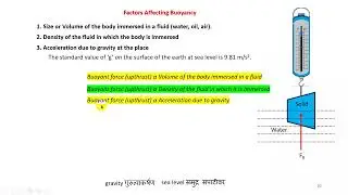 LECTURE 16 THRUST AND PRESSURE #Factors Affecting Buoyancy#