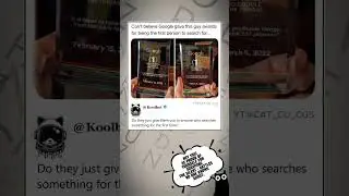 Google gave this guy awards for being the first person to search for...