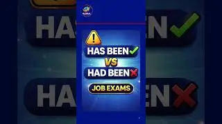 Has Been vs Had Been MCQ | Job Exams #Shorts