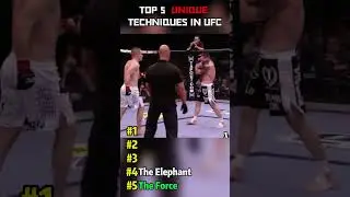 Top 5 unique techniques in UFC #ufc #knockout#boxing