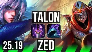TALON vs ZED (JGL) | 4/1/5 | KR Master | 25.19