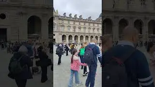 Louvre Museum Pyramid Paris France 4k60fps