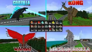 25 MONSTERS !! ADDON GODZILLA VS KONG V2 DI MCPE !! FIX INI KEREN BANGET !!