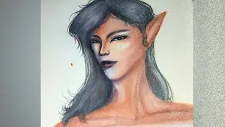 Step-by-Step Drawing | Realistic Anime style Coloring Timelapse | Fantasy Elf 