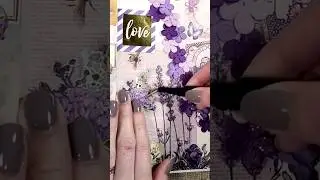 Purple 💜 ASMR Junk Journal Spread #shorts #junkjournal #junkjournaling #scrapbooking #collage #asmr