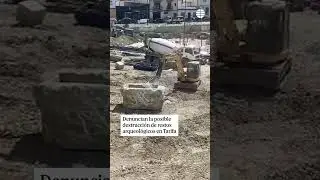 Graban como destruyen restos arqueol&oacute;gicos con maquinaria pesada en #tarifa #c&aacute;diz #patrimonio