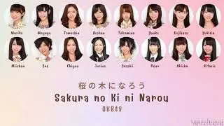 AKB48 'SAKURA NO KI NI NAROU' LYRICS (AKB48 '桜の木になろう' 歌詞/かし) | Color Coded Lyrics KAN_ROM_ENG