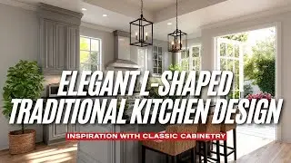 Elegant L Shaped Traditional Kitchen Design Inspiration with Classic Cabinetry