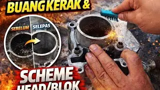OVERHAUL Y15ZR / PART 8 / CUCI BAHAGIAN HEAD, BLOK, PISTON
