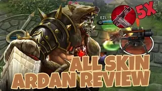 ALL SKIN ARDAN WITH 5X TORNADO TRIGGER!!! LOL!! [VAINGLORY]