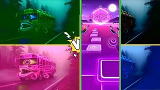 School Bus vs Tiles Hop vs EDM Rush – Coffin Dance Mega Battle!