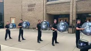 Bass Feature: Blue Devils Drumline warmup for the Murfreesboro, TN show on Friday, July 26, 2019.