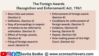 The Foreign Awards (Recognition and Enforcement) Act, 1961