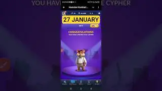 Hamster Kombat Dev Game Daily Cipher 27 January | Hamster Kombat Daily Cipher Code | Daily Combo