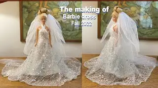 Fall 2022 collection 👗 barbie clothes sewing ❤️ barbie wedding dress diy bridal veil wedding gown