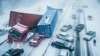 Extreme Icy Road Madness Caught on Camera