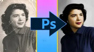 Damage photo repair in photoshop and color tutorial | old photo healing brush clone stamp|