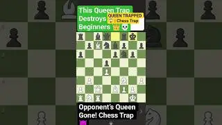 QUEEN TRAPPED 😱 | Chess Trap #chess #checkmate #chessgame #chesscom #shorts #viral #chesstactics