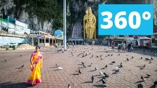 360 video: Murugan Statue at Batu Caves, Kuala Lumpur, Malaysia