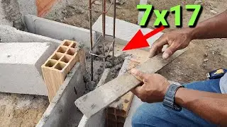 Técnica simples de aprumar colunas de muro na frente da rua!