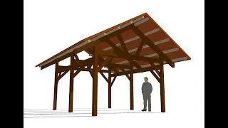 Проект каркаса беседки Timber Frame