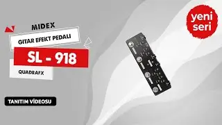 Midex QuadraFX SL-918 Analog Gitar Efekt Pedalı (Reverb, Delay, FX Loop, Overdrive ve Distortion)