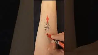 Tribal tattoo with pen | draw with amazing hand art 🎨 #tribal#tattoo#shorts#trending#artistmaria24