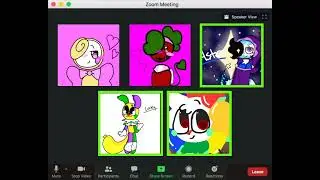 Funny dandy's world zoom call drawn by me...Playstation