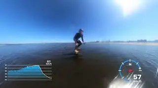 eFoil speed world record - 32 knots standing