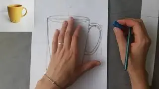 Линейно-конструктивное построение бытовых предметов. Средние классы.