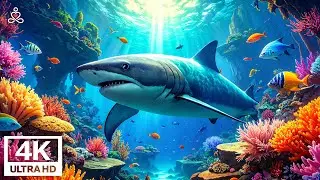 Stunning 4K Aquarium Escape – Colorful Tropical Fish & Coral Reefs with Deep Sleep Music 🐠