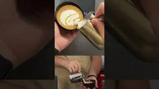 Oat mik latte art struggles!#pov #eduartcoffee #homebarista #coffee #latteart