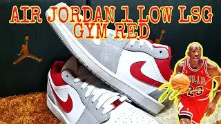 The Air Jordan 1 Low Light Smoke Grey Gym Red Detailed Look / Unboxing
