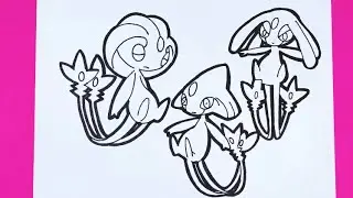 How to Evolve Pokemon  | Drawing and Coloring | Uxie | Mesprit | Azelf