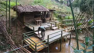 Build a bamboo railing for the drying yard. Build a farm in the deep forest.
