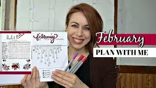 February 2020 Bullet Journal Plan With Me | February Mood Tracker | Habit Tracker |Minimalist BuJo