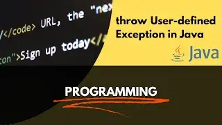 Example of throw a User-defined Exception in Java || Code Product