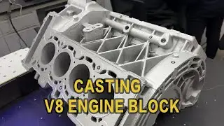 Casting V8 engine block