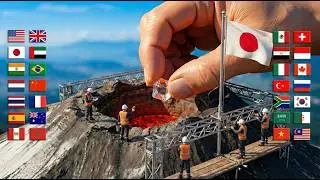 Mini Countries & Human Hand 🌍✋| Ultra Macro AI ASMR