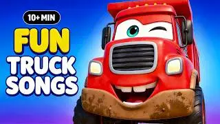 10+ MIN Truck Songs for Kids | Messy Truck Music Compilation