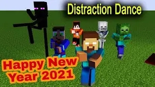 Monster School New Year 2021 Celebrations  /Distraction Dance Meme/  Minecraft  Animation