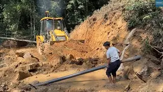 Pipelining on a Newly Made Mountain Road-Drainage to Protect Road