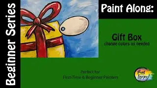 Easy beginner painting: Gift Box - Change colors as needed