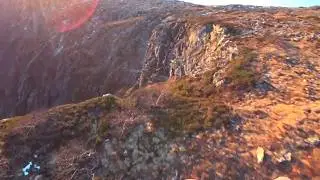 Speed Flying in Gudvagen down an epic gorge.