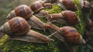 So Satisfying! Snail Gliding Over Rocks 🐌🌿 #Shorts #Nature