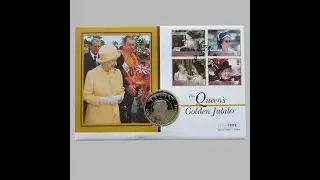 2002 The Queen's Golden Jubilee 50p Pence Coin Cover - Falkland Islands First Day Cover