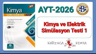 Bilgi Sarmal Yayınları AYT Kimya Soru Bankası Kimya ve Elektrik Simülasyon Testi 1