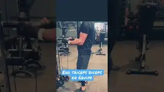 Exercice triceps biceps en &eacute;quipe #musculation #fitness #running #triceps #biceps